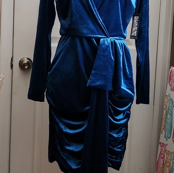NWT -  NY&CO Blue Velvet dress (S) - Picture 6 of 11
